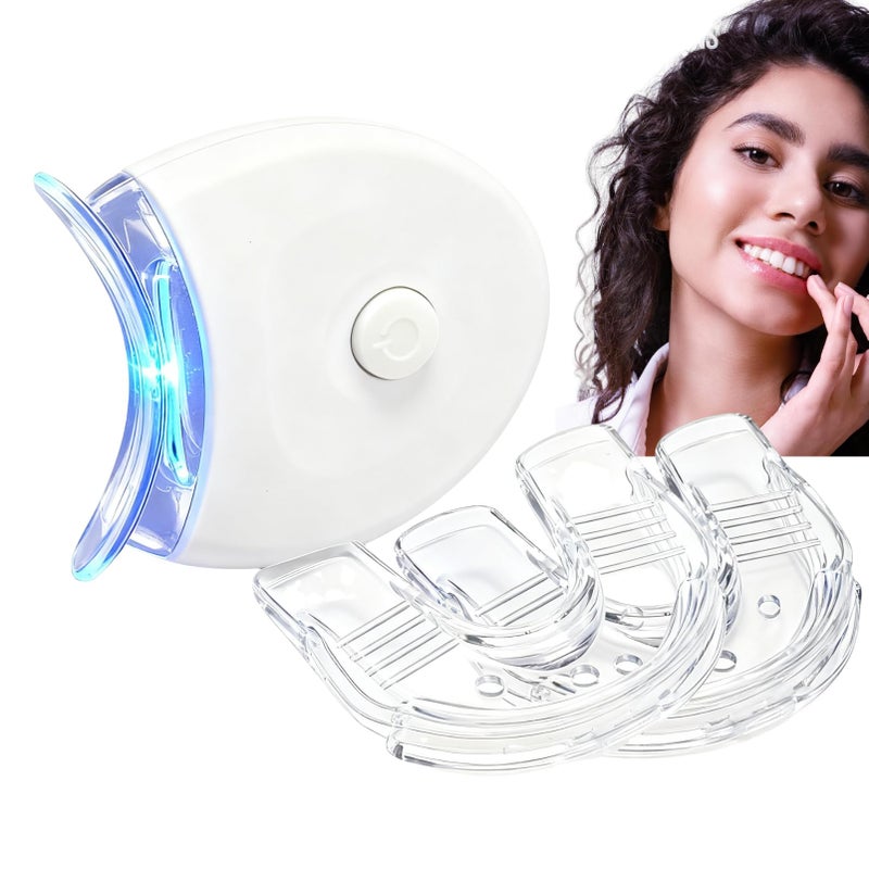 LED Teeth Whitening Kit with Light and 2 Mouth Trays,Professional Tooth Whitening Device for Home Use,Safe & Effective Whiten, Brighten Smile in Minutes